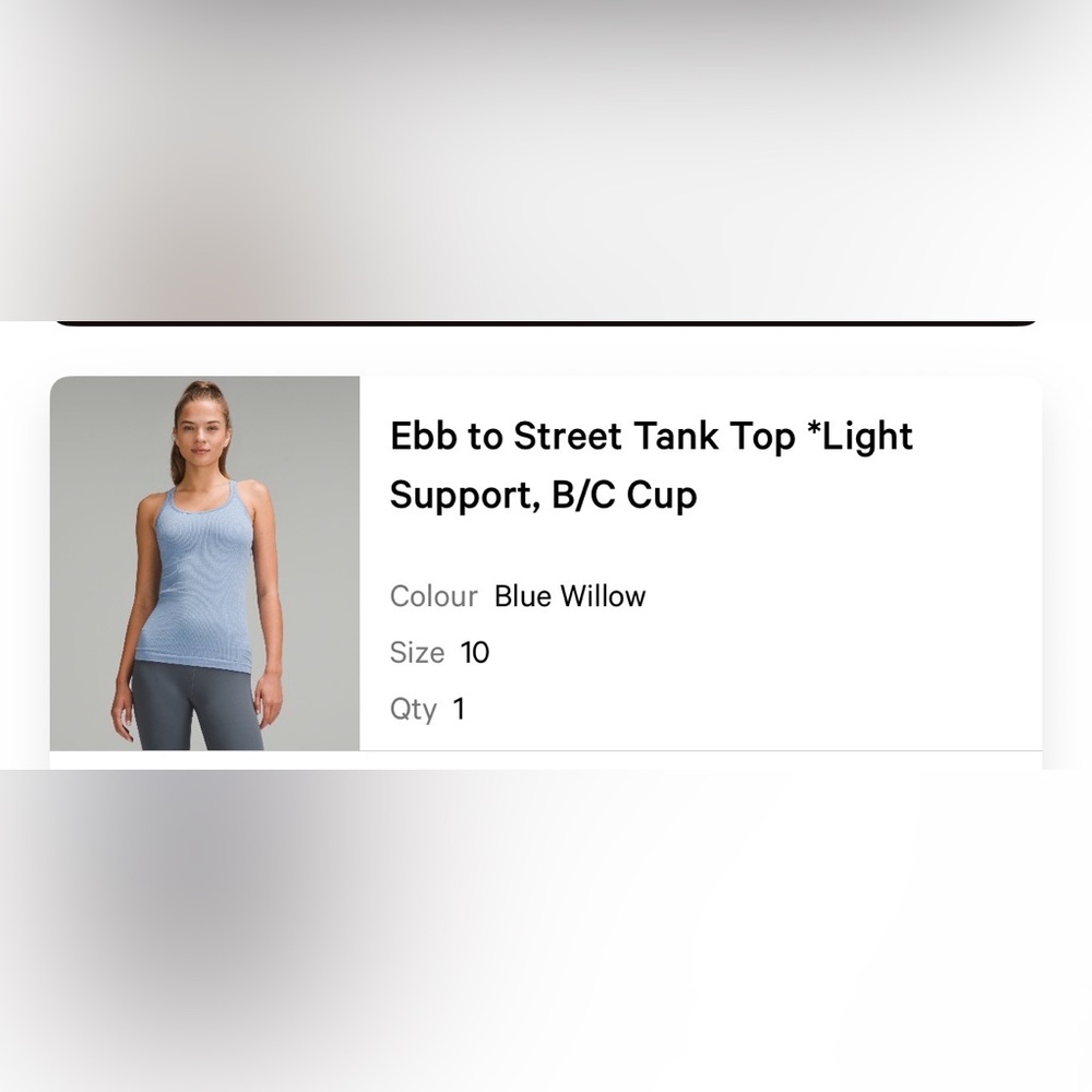 lululemon athletica Ribbed Ebb to Street tank top size 10 - Picture 5 of 5